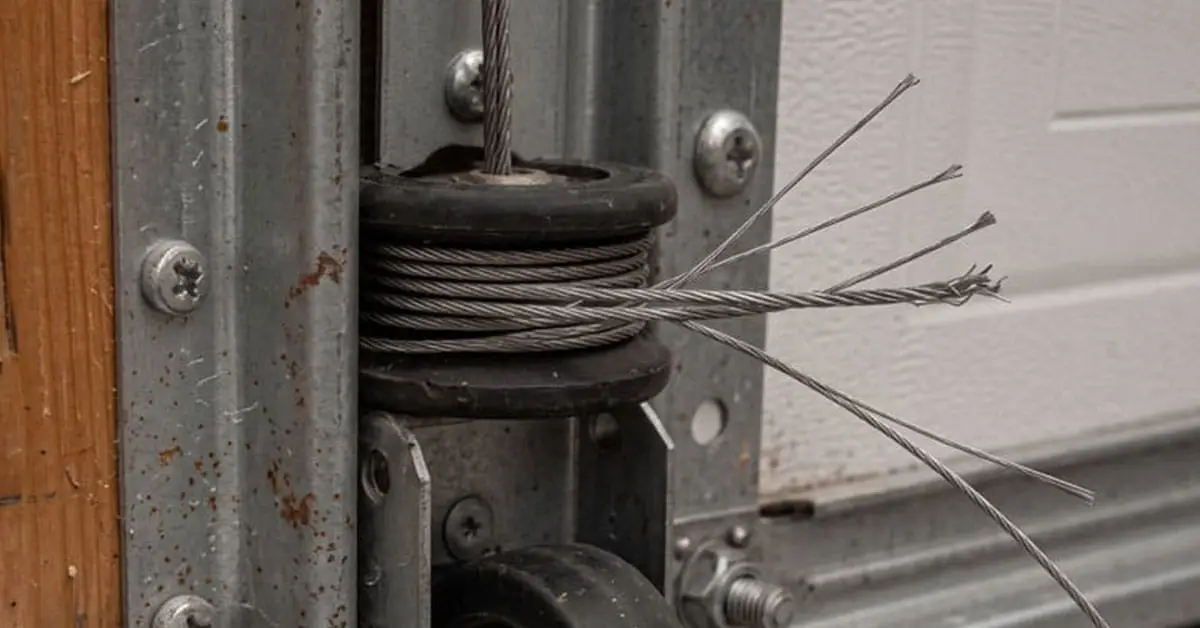 Broken Garage Door Cable Example