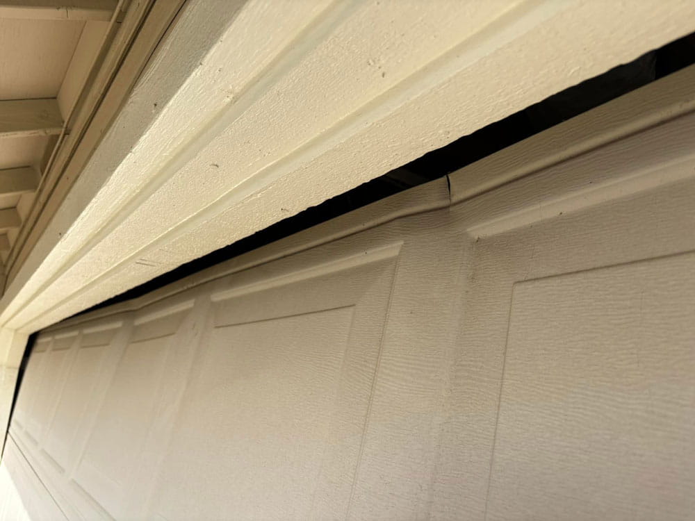 Dented Garage Door Panel in Yuba City